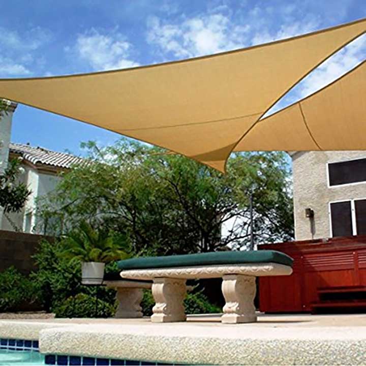 HDPE Balcone Outdoor Sunscreen Voile triangulare